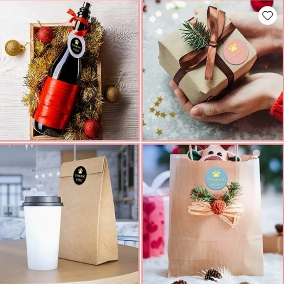 Thank you Stickers - Multicolored Paws - 500 pcs - NWT - Picture 2 of 3